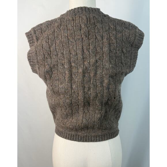 The Woolrich Woman Vintage 1980s Cross Button 100% Wool Sweater Vest Grandmacore - Picture 2 of 10